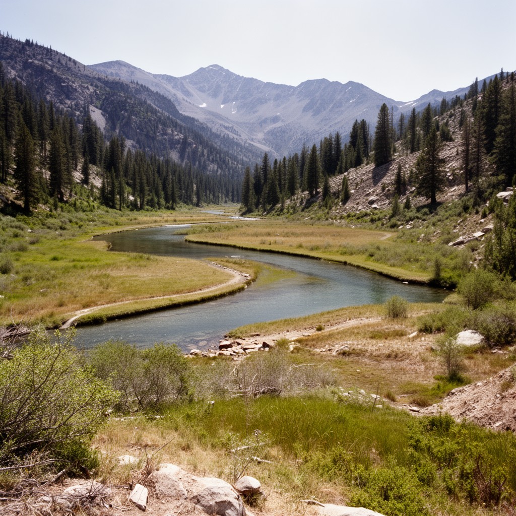 AI-generated illustration of Bishop Creek drainage