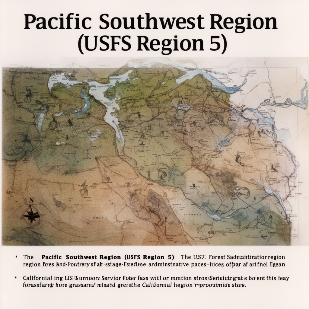 AI-generated illustration of Pacific Southwest Region (USFS Region 5)