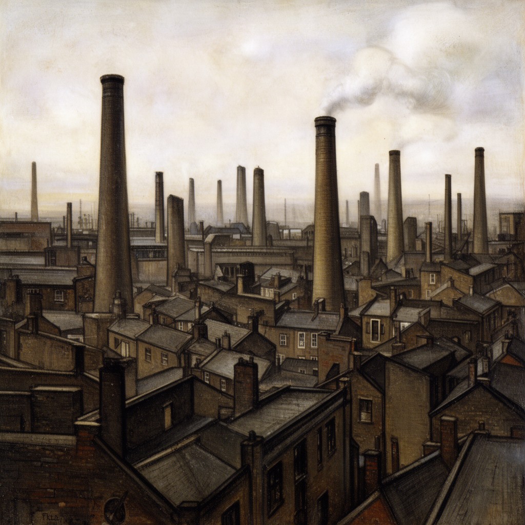 AI-generated illustration of Industrial Landscape