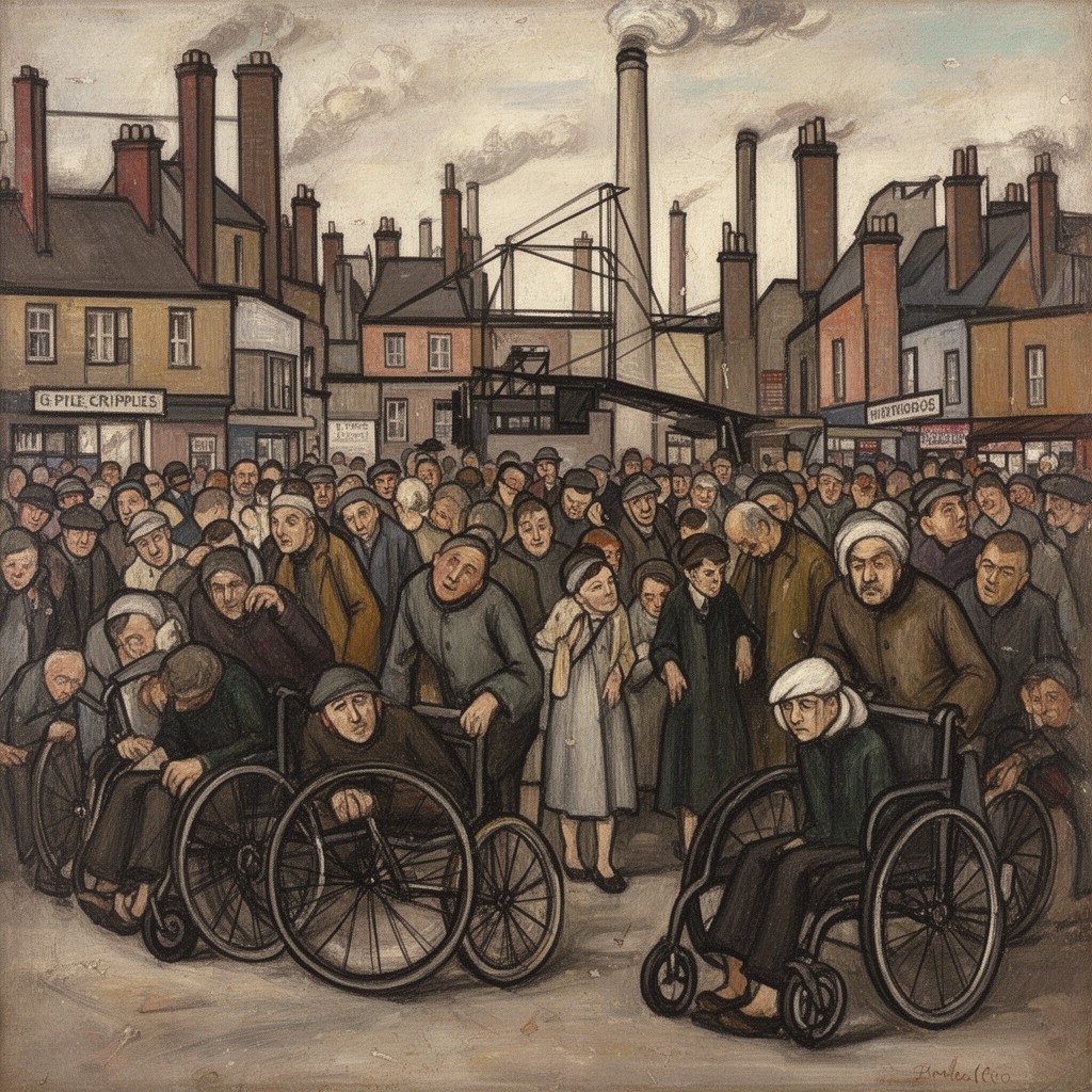 AI-generated illustration of The Cripples