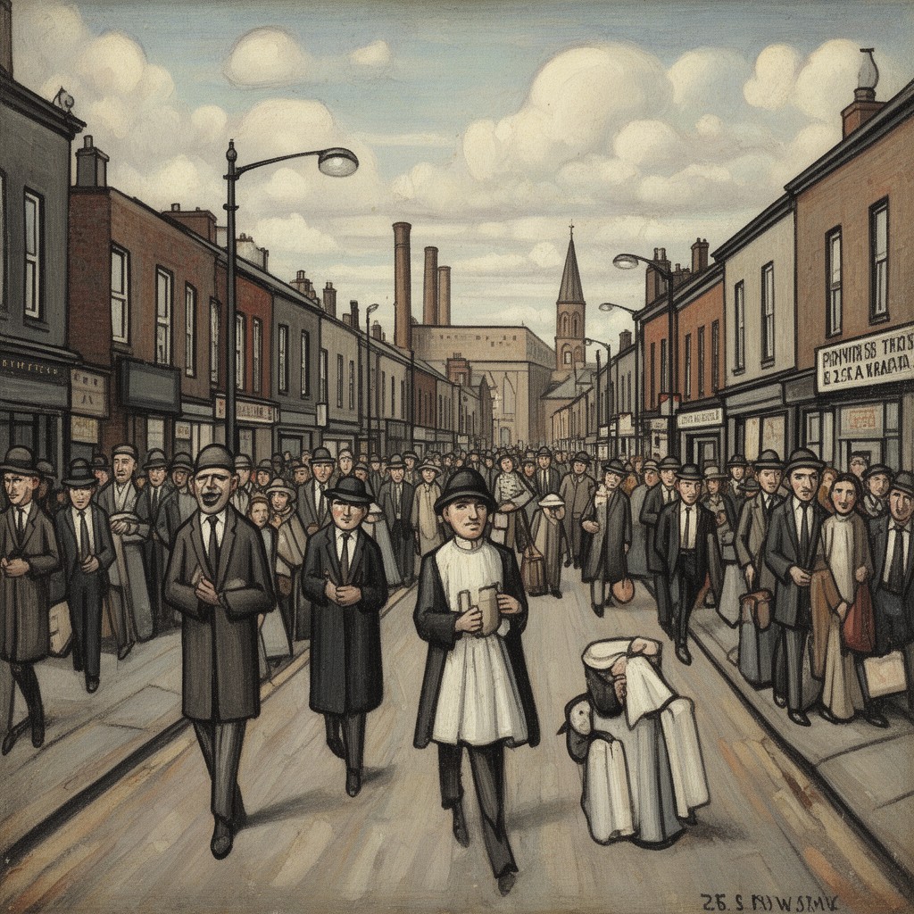 AI-generated illustration of A Street Scene