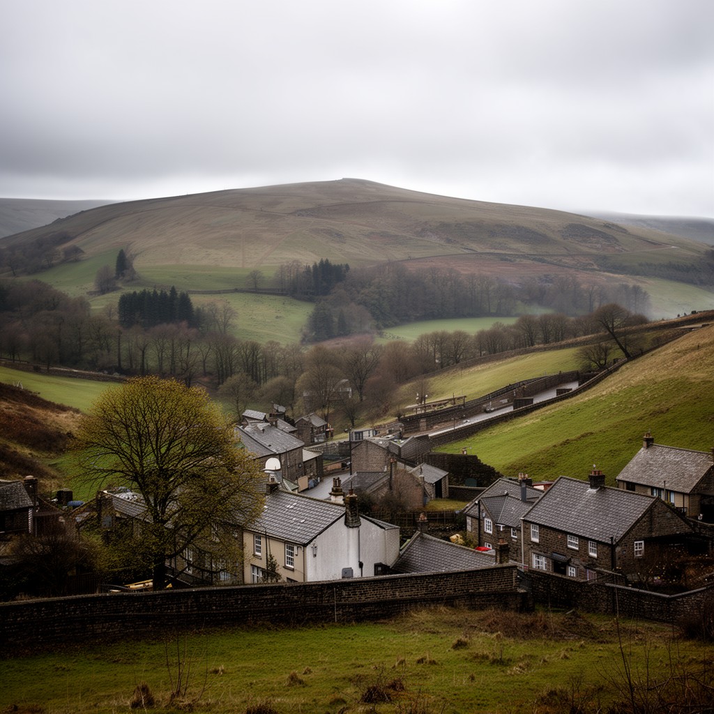 AI-generated illustration of Mottram in Longdendale