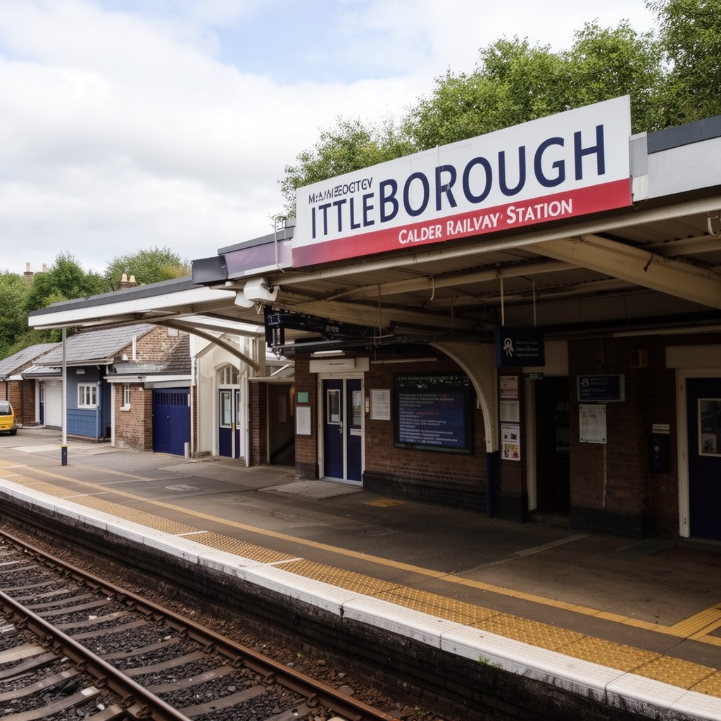 AI-generated illustration of Littleborough railway station