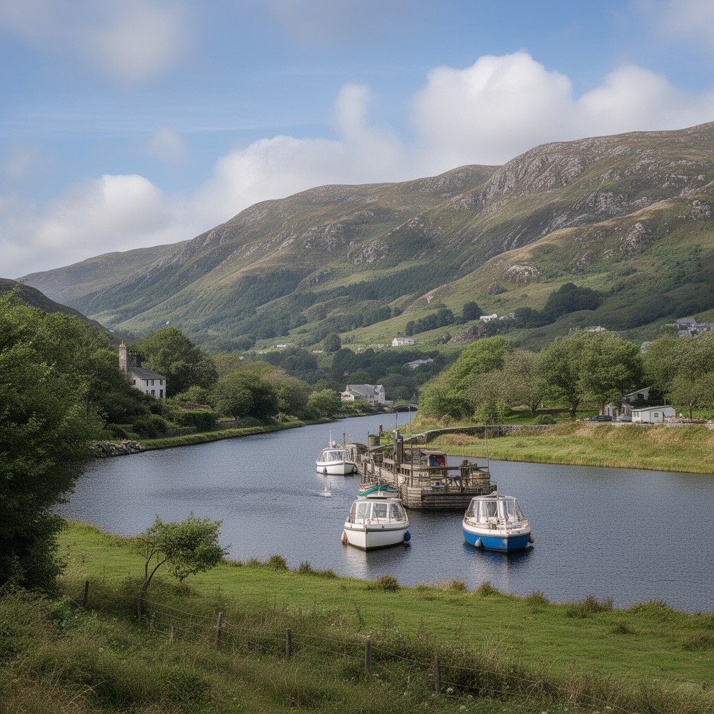 AI-generated illustration of Crinan Canal