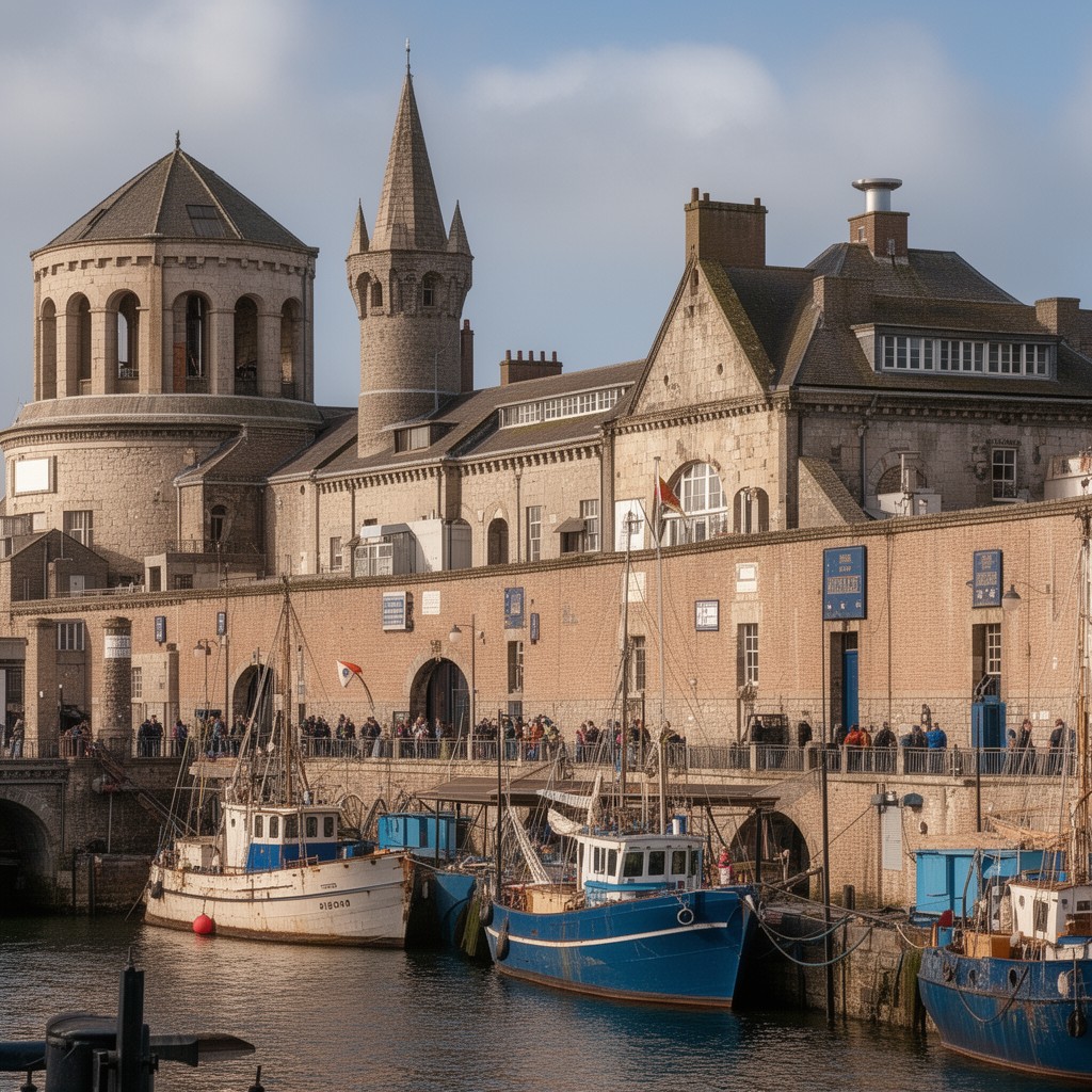 AI-generated illustration of Royal William Victualling Yard, Plymouth