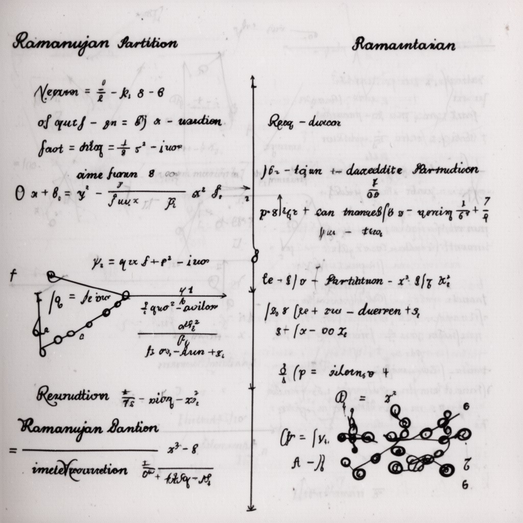 AI-generated illustration of Ramanujan partition congruences