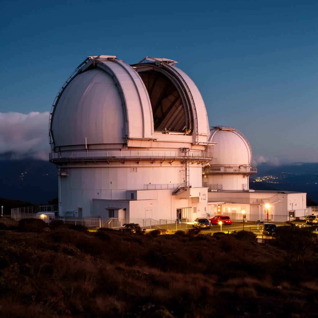 AI-generated illustration of W. M. Keck Observatory