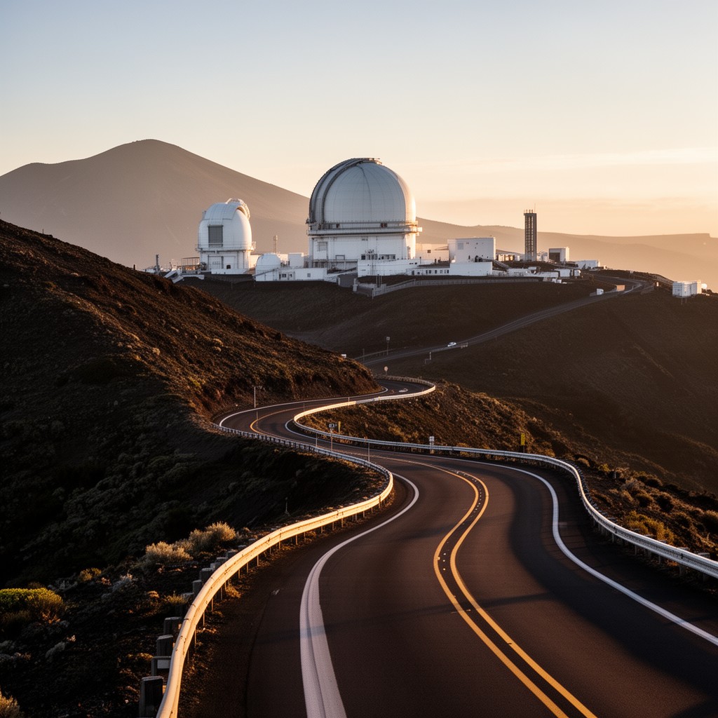 AI-generated illustration of Mauna Kea Access Road