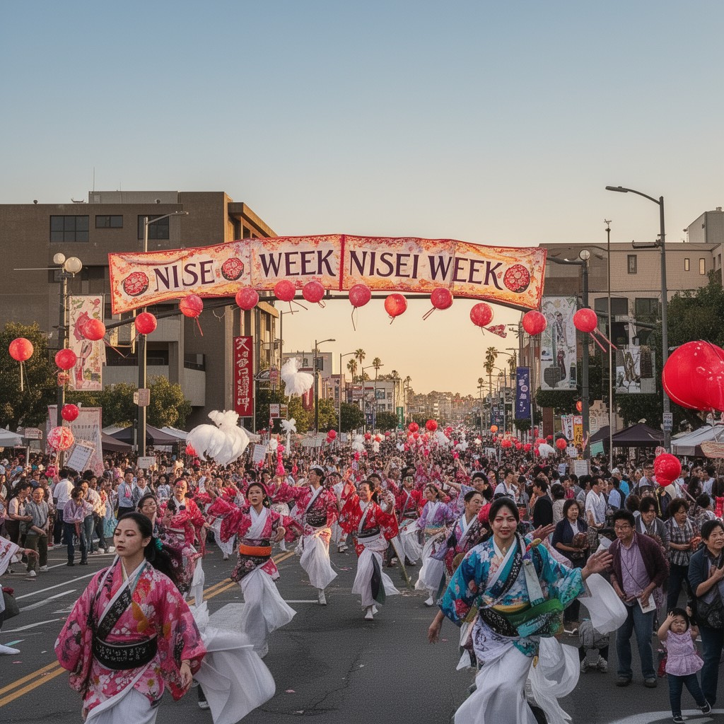 AI-generated illustration of Nisei Week