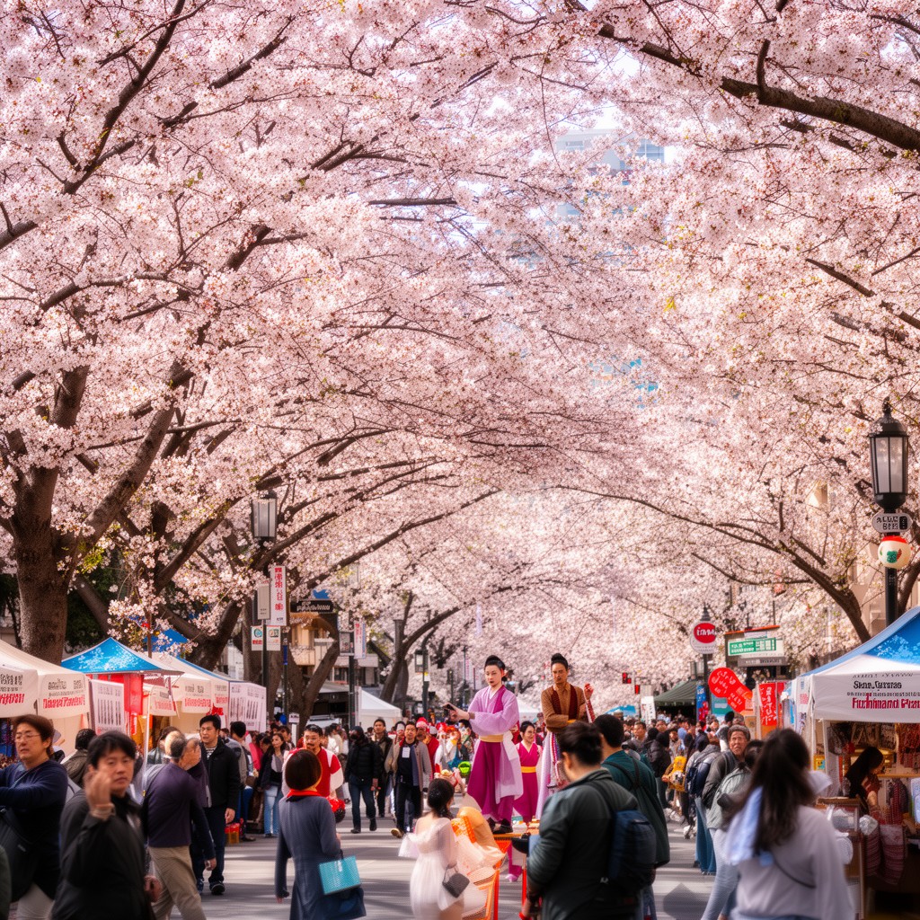 AI-generated illustration of Cherry Blossom Festival (San Francisco)
