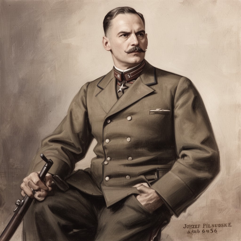 AI-generated illustration of Józef Piłsudski