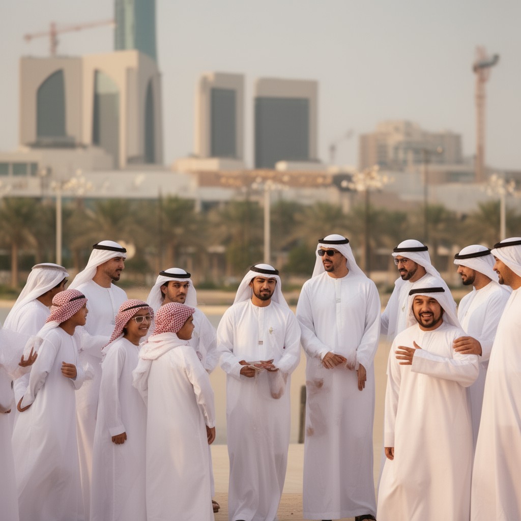AI-generated illustration of Al Maktoum family