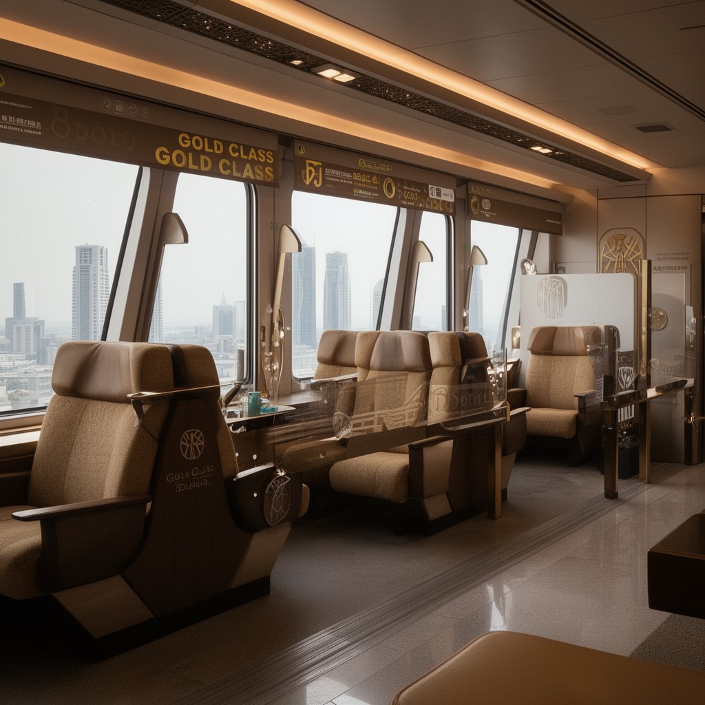 AI-generated illustration of Gold Class cabins