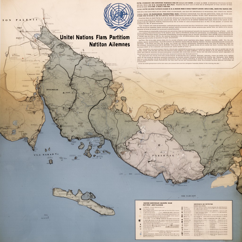 AI-generated illustration of United Nations Partition Plan for Palestine