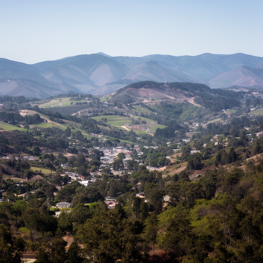 AI-generated illustration of Mountain View, Contra Costa County, California