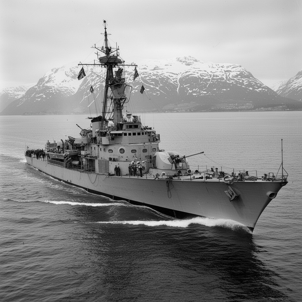 AI-generated illustration of HMS Cossack