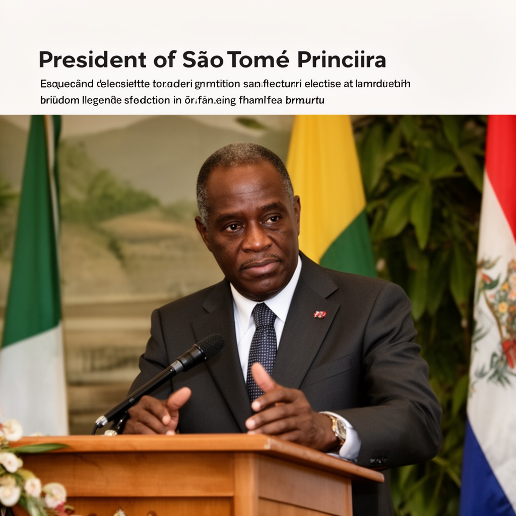 AI-generated illustration of President of São Tomé and Príncipe