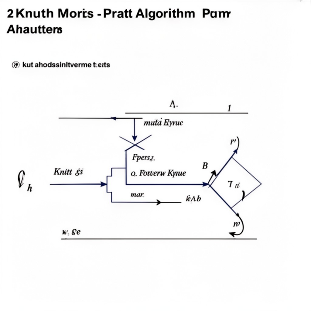 AI-generated illustration of Knuth–Morris–Pratt algorithm