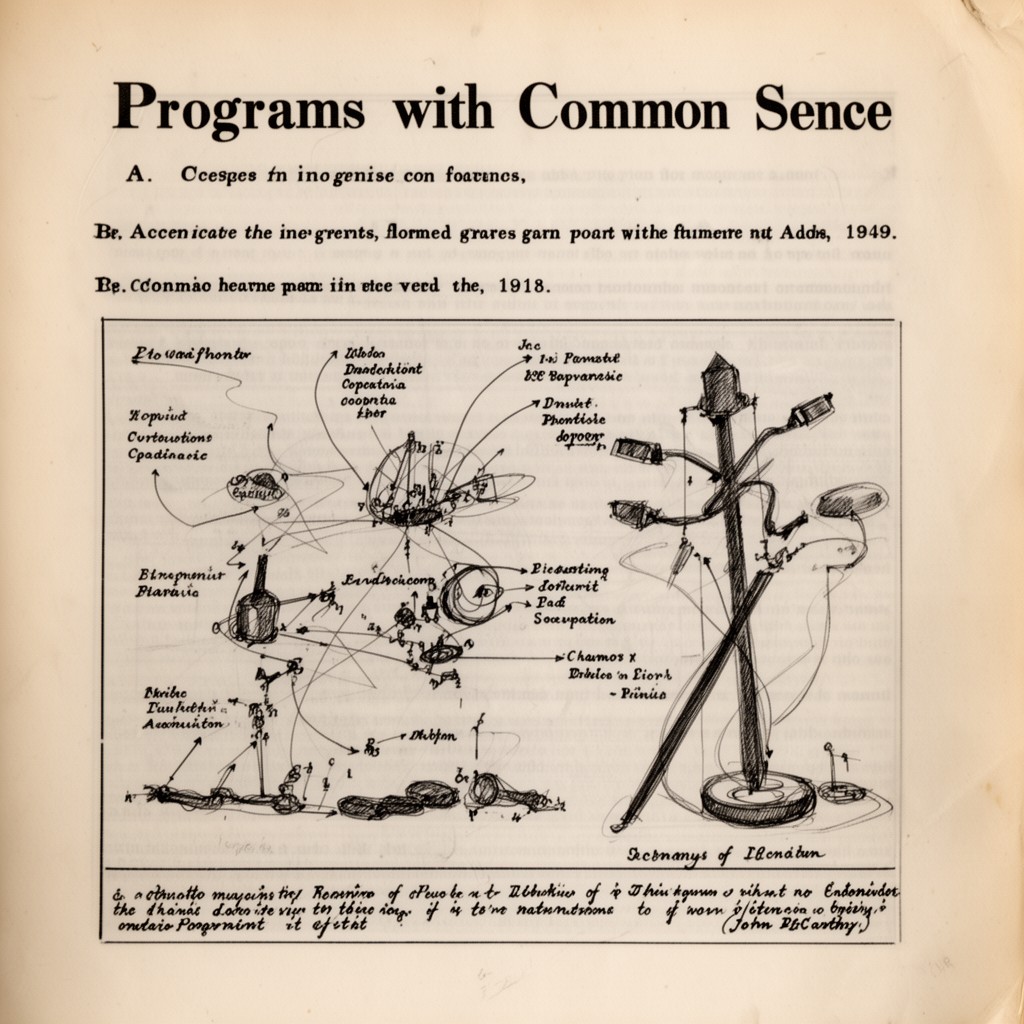AI-generated illustration of "Programs with Common Sense"