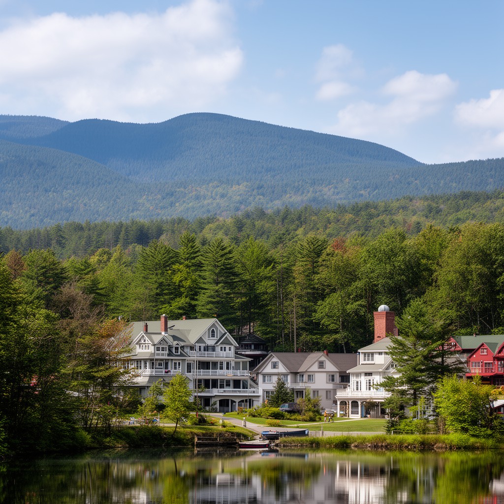 AI-generated illustration of The Capital of the Adirondacks