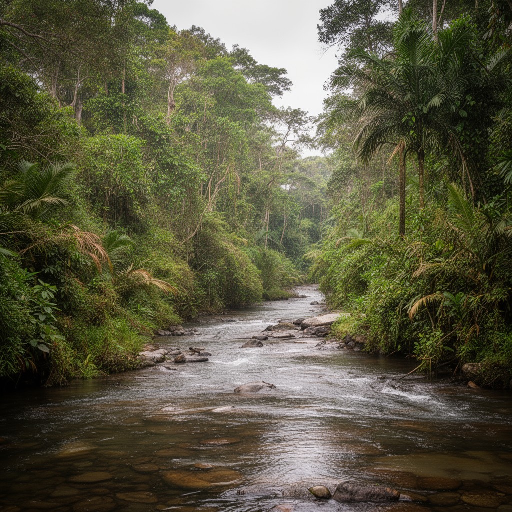 AI-generated illustration of Yasuní River