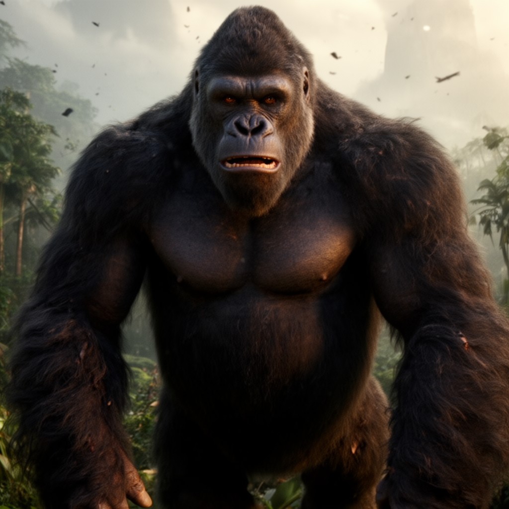 AI-generated illustration of King Kong (2005 film)