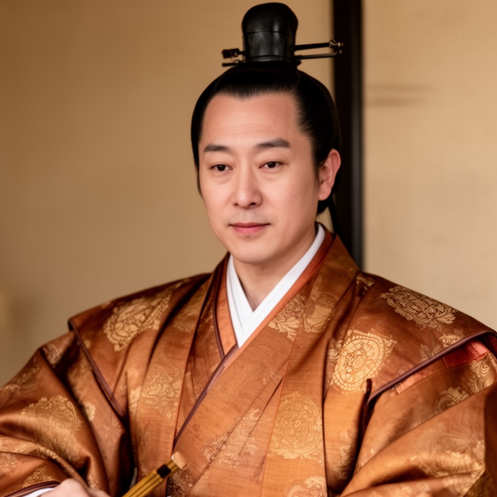 AI-generated illustration of Emperor Shirakawa