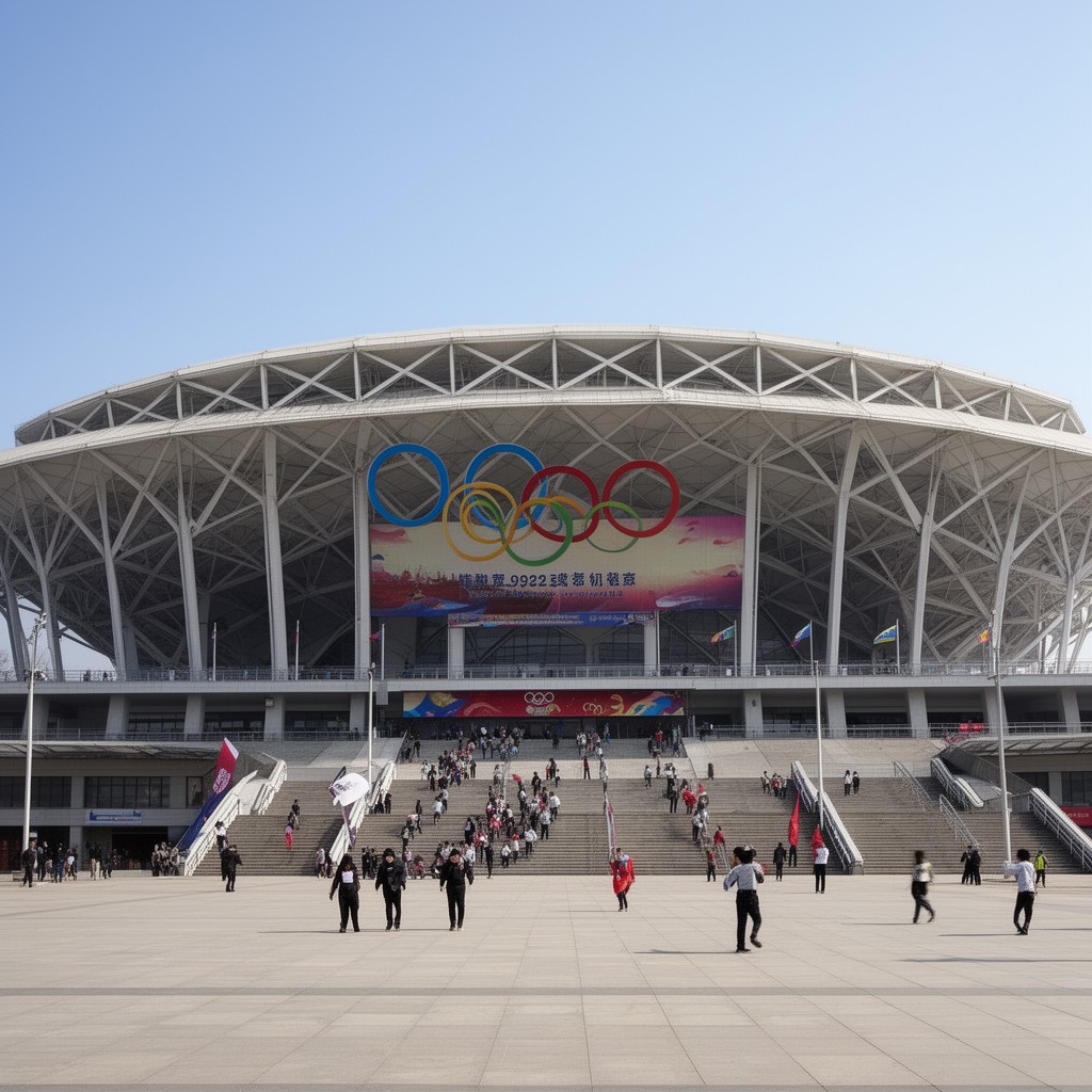 AI-generated illustration of National Indoor Stadium