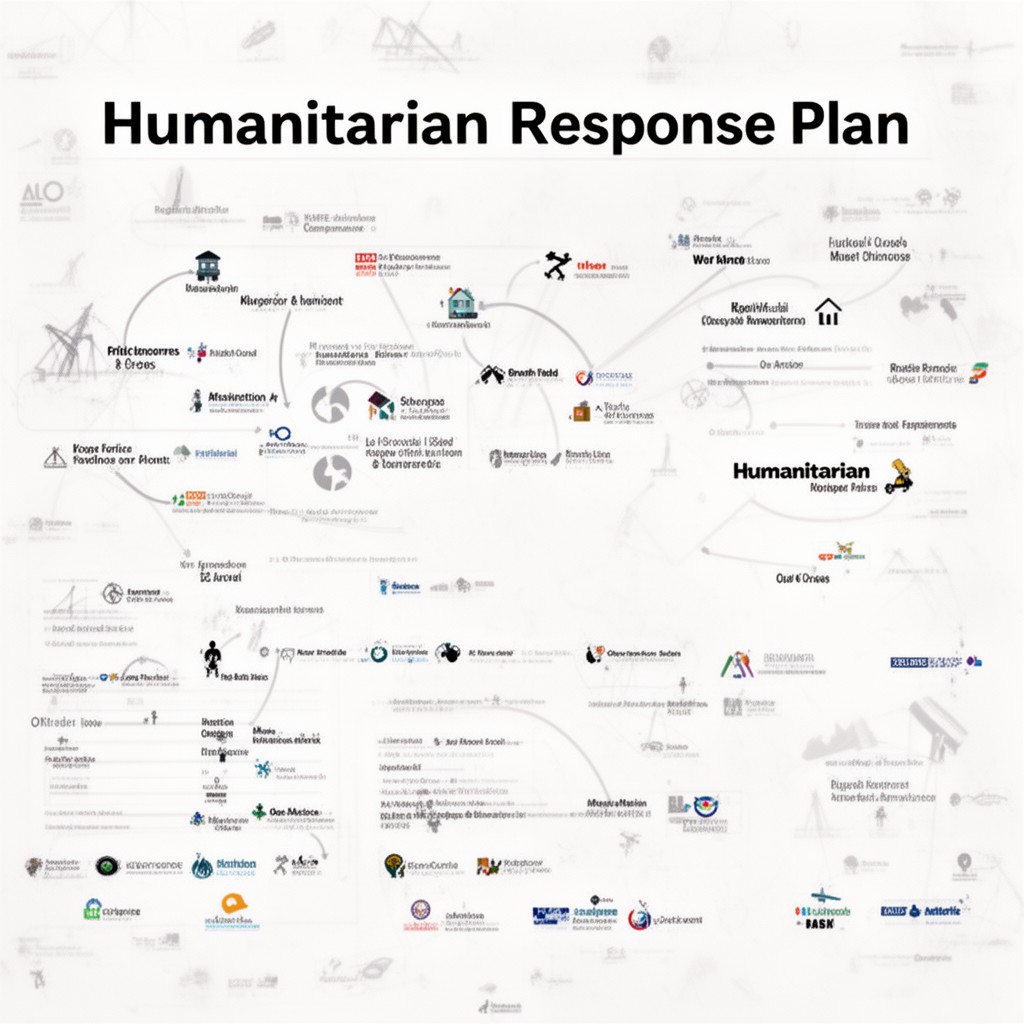 AI-generated illustration of Humanitarian Response Plan