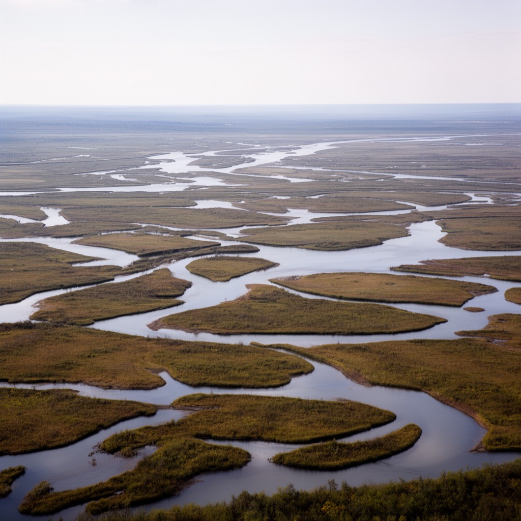 AI-generated illustration of Lena River Delta
