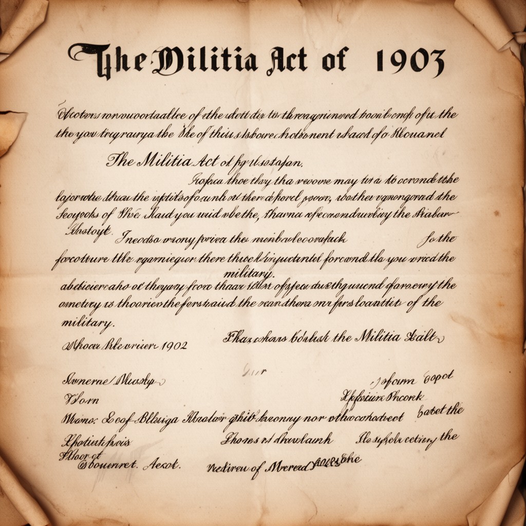 AI-generated illustration of Militia Act of 1903