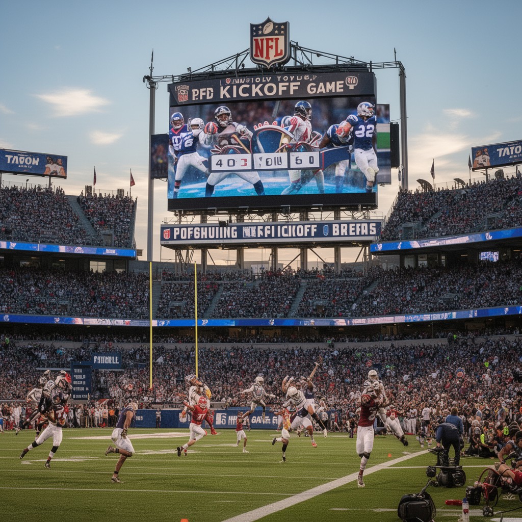 AI-generated illustration of NFL Kickoff Game
