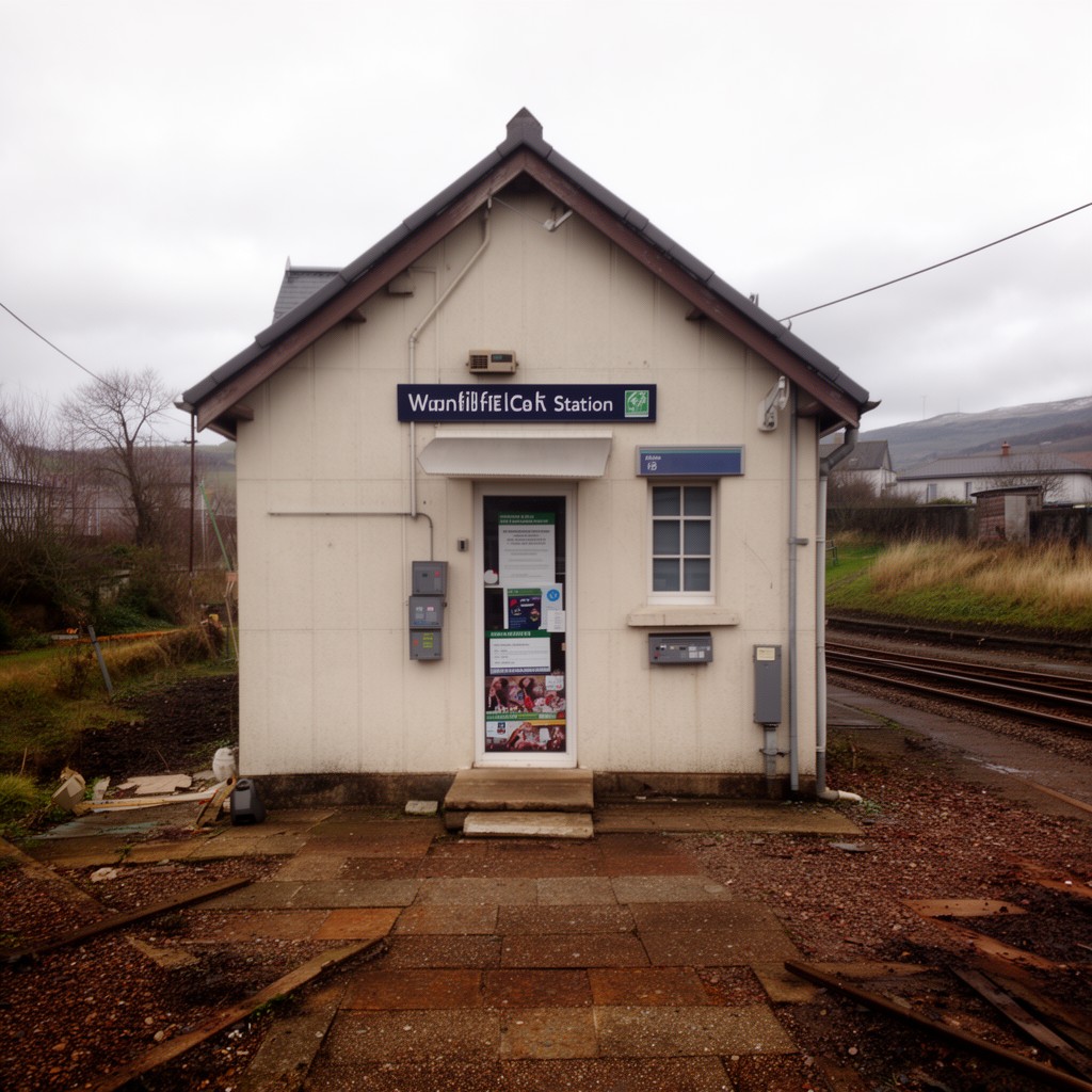 AI-generated illustration of Monifieth railway station