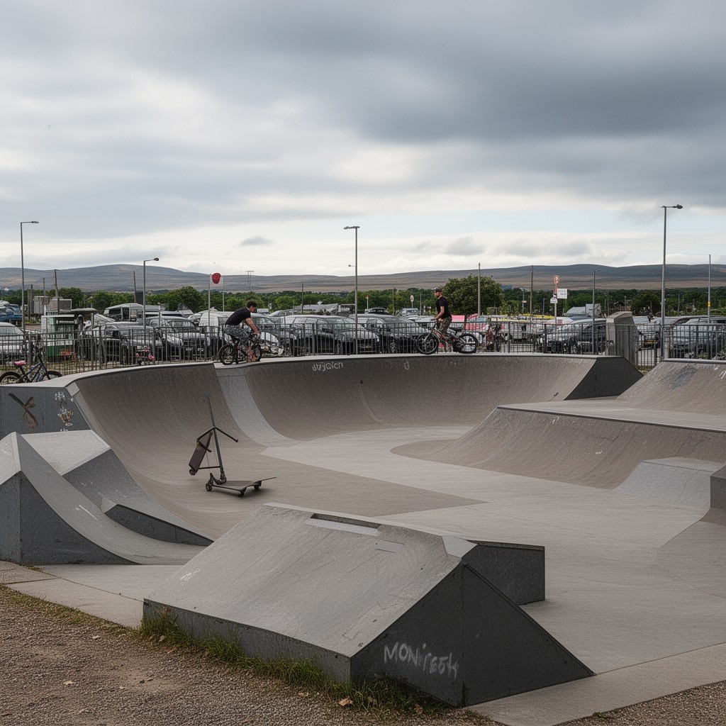 AI-generated illustration of Monifieth Skate Park