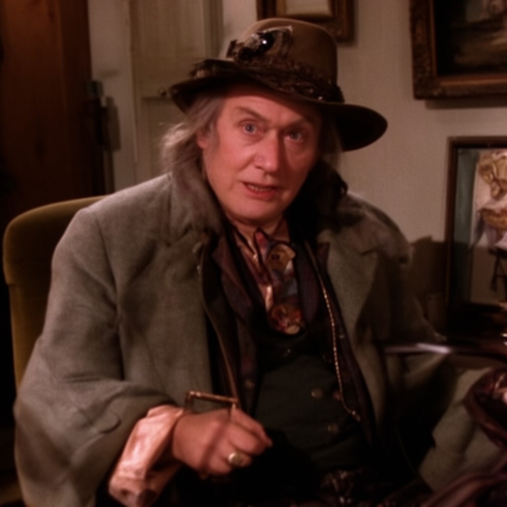 AI-generated illustration of Uncle Monty in Withnail & I