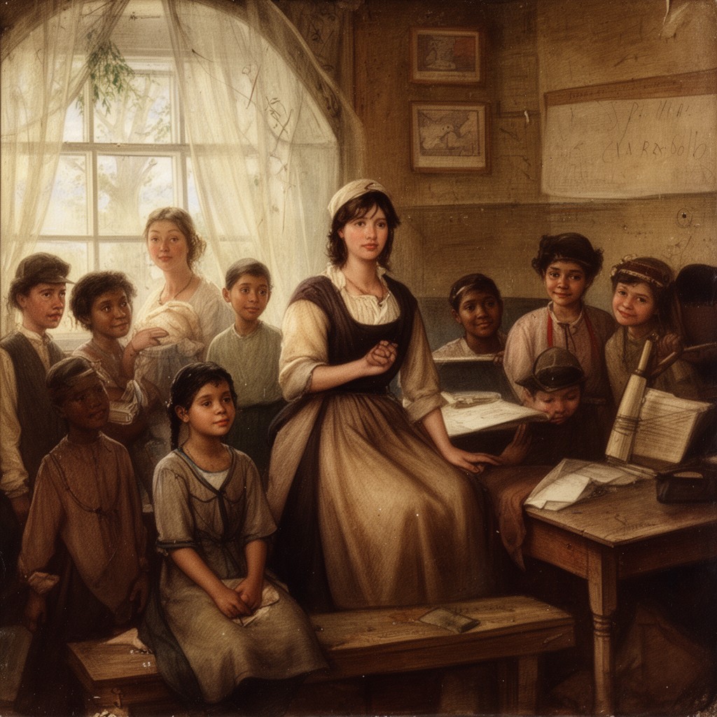 AI-generated illustration of Sapphira and the Slave Girl