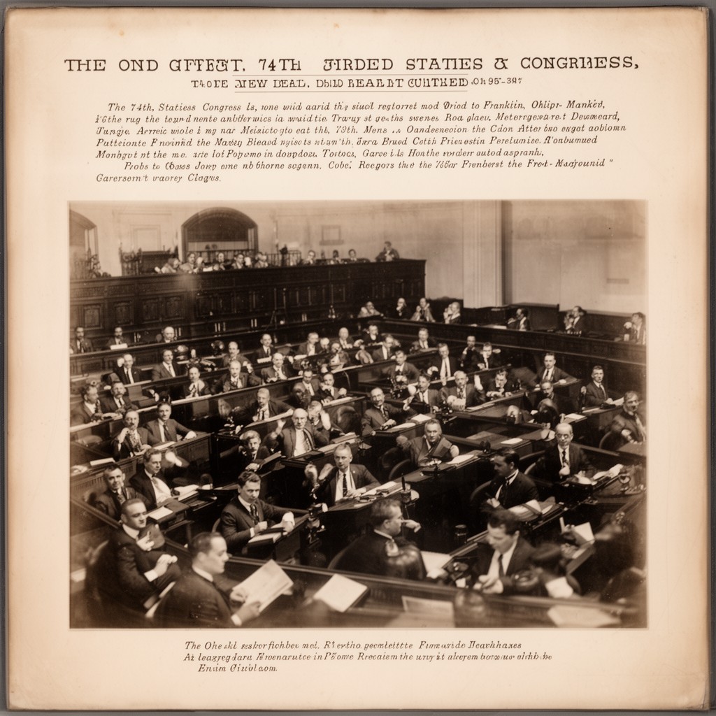 AI-generated illustration of 74th United States Congress
