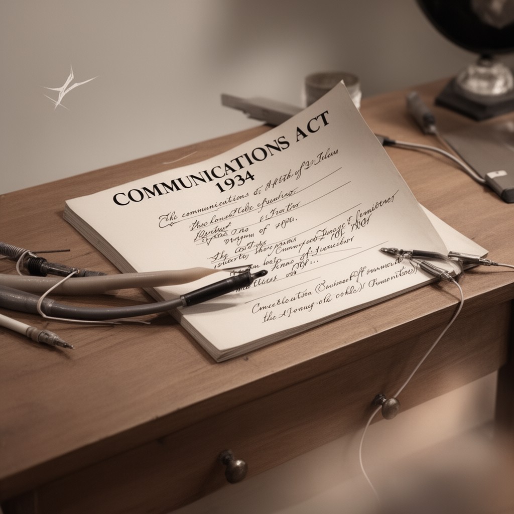 AI-generated illustration of Communications Act of 1934