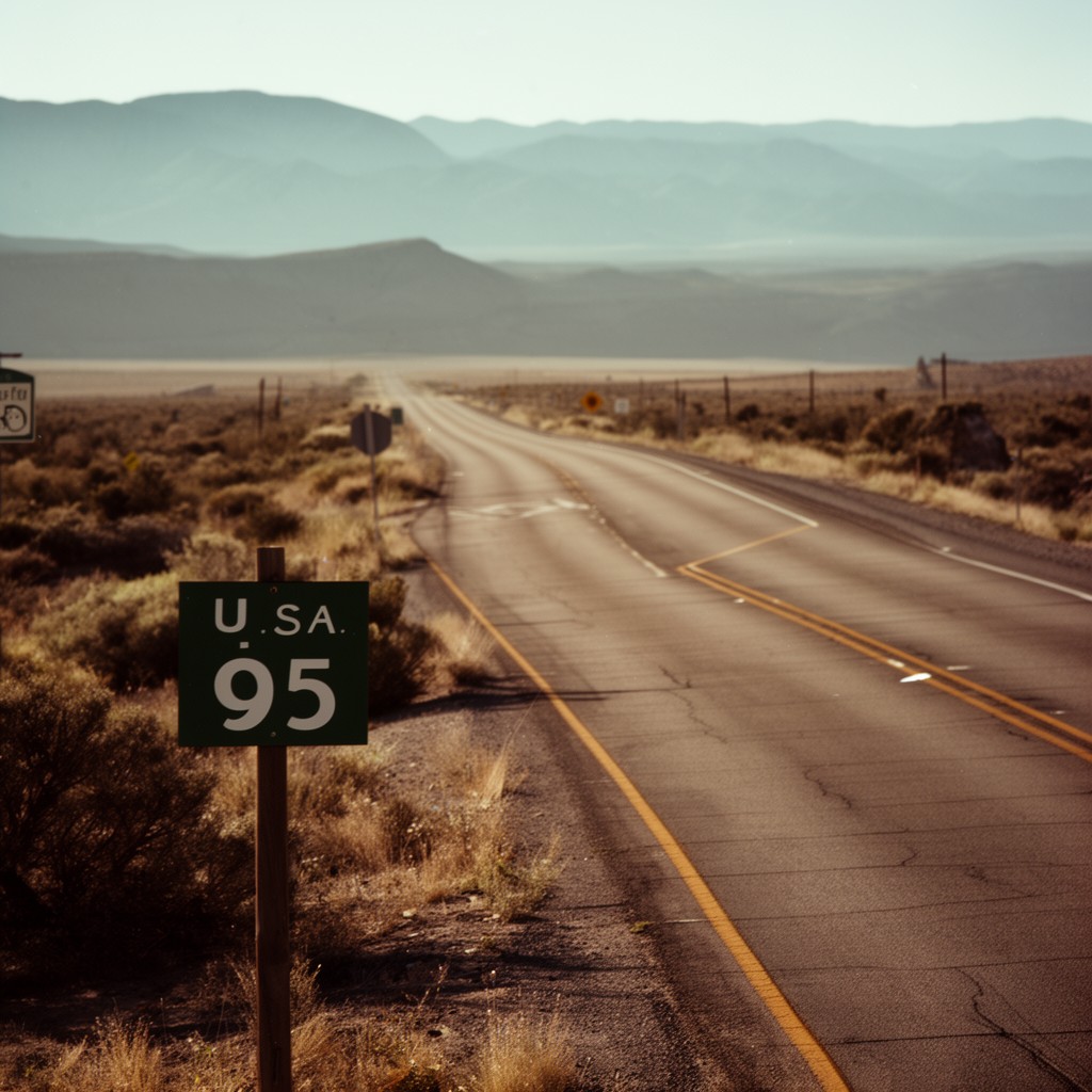 AI-generated illustration of U.S. Route 95