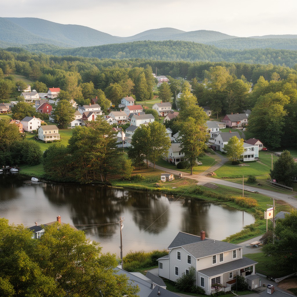 AI-generated illustration of West Stockbridge, Massachusetts