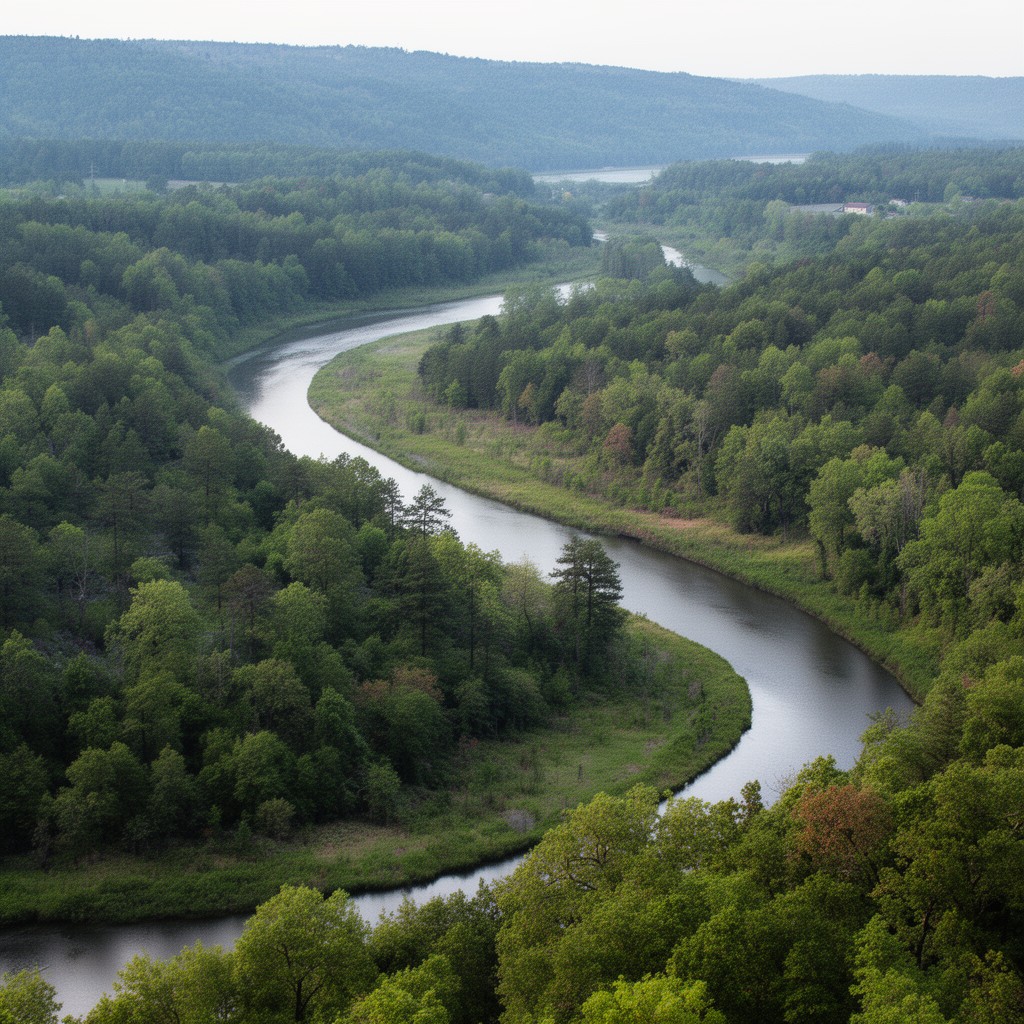 AI-generated illustration of Bull Run watershed