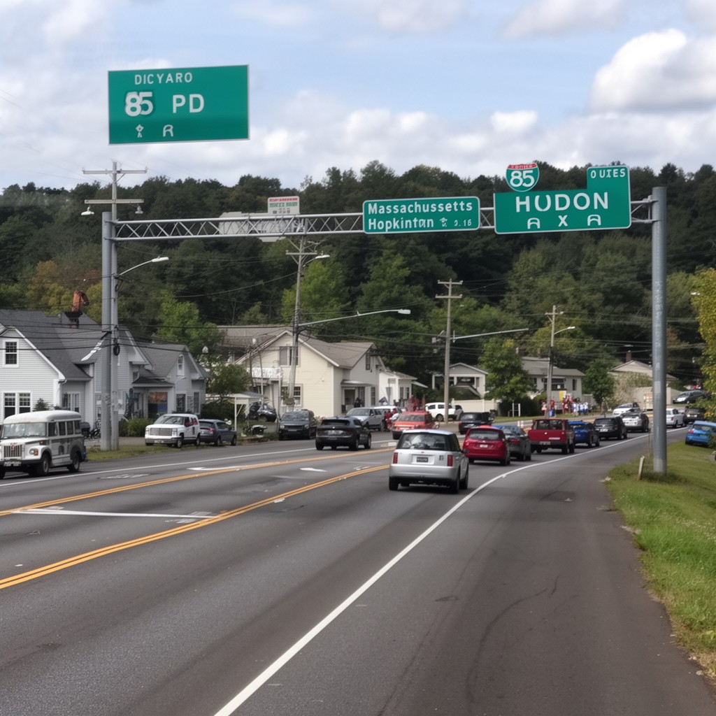 AI-generated illustration of Massachusetts Route 85