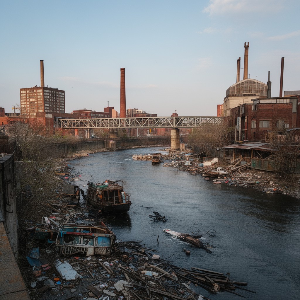 AI-generated illustration of Cuyahoga River