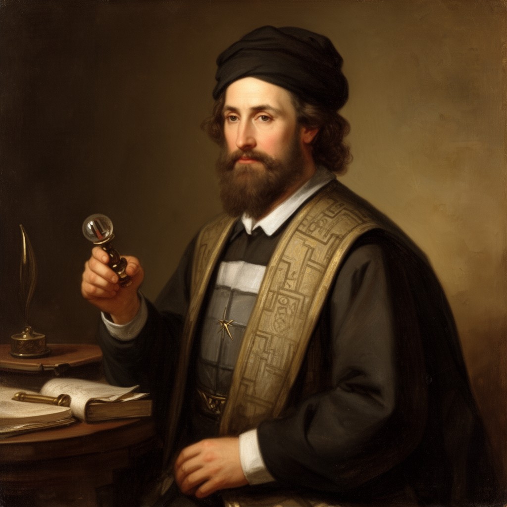 AI-generated illustration of Ibn al-Haytham (Alhazen)
