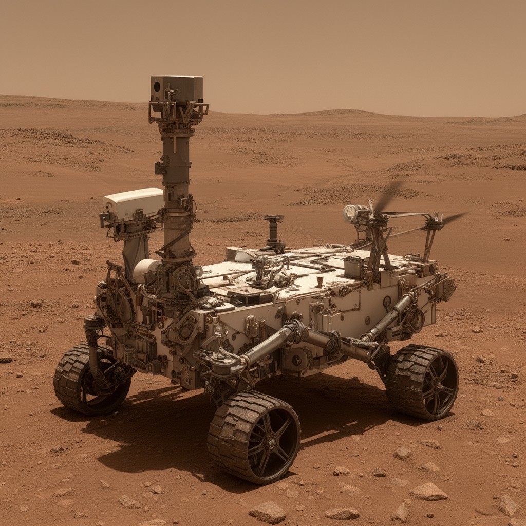 AI-generated illustration of Mars 2020
