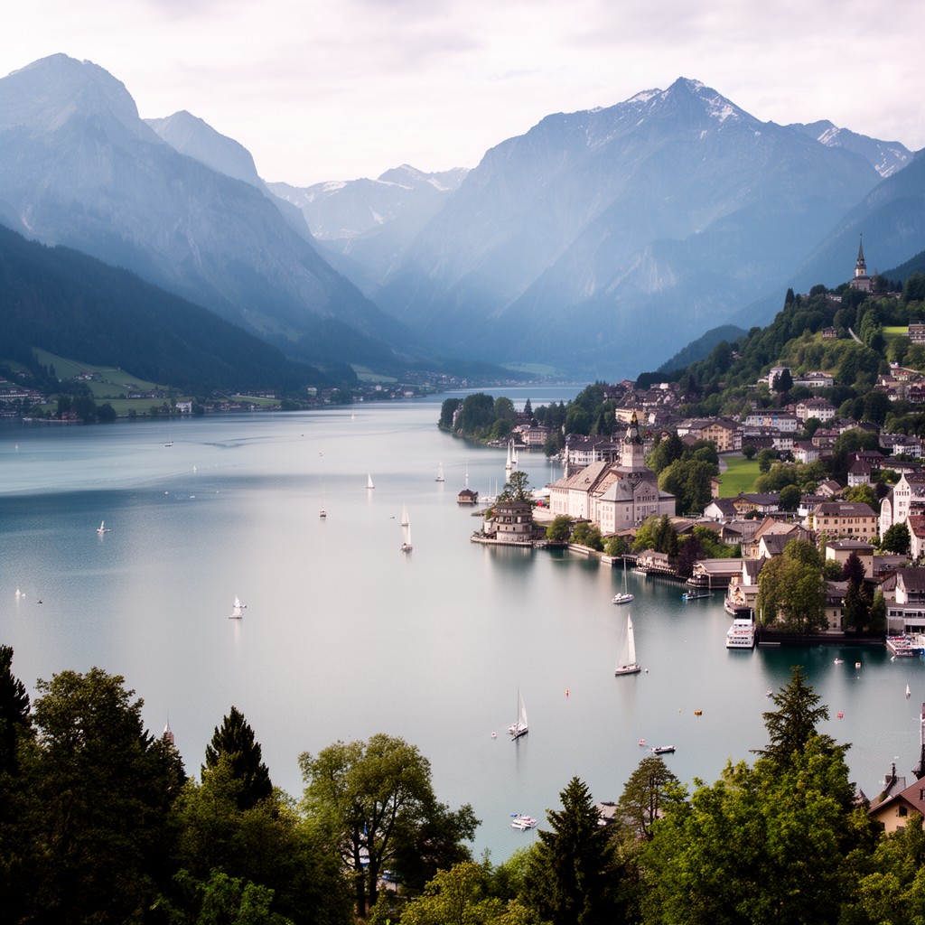 AI-generated illustration of Lake Thun