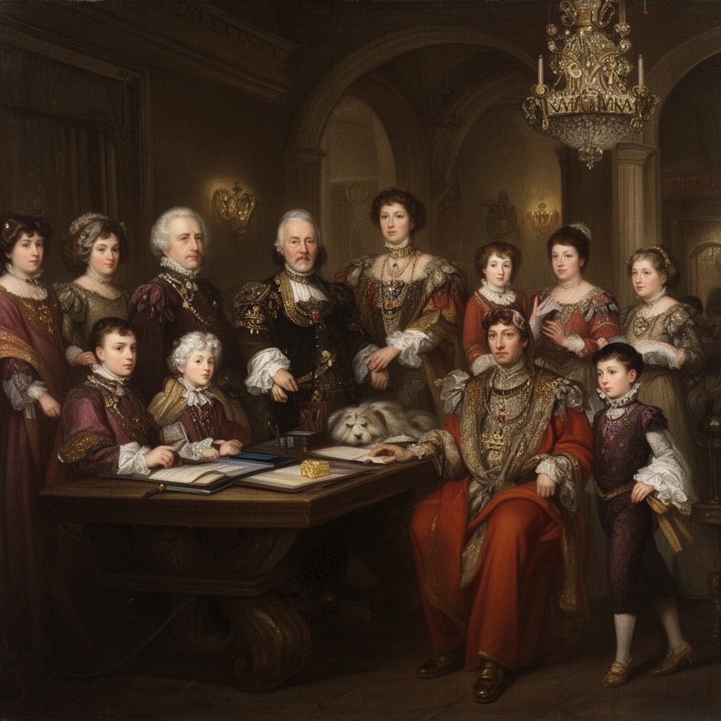 AI-generated illustration of Howard family