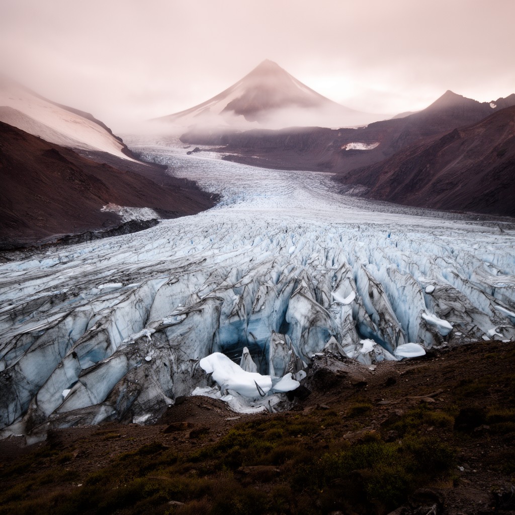 AI-generated illustration of Wintun Glacier