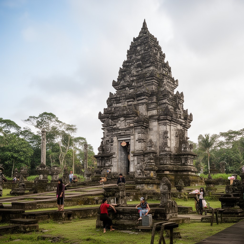 AI-generated illustration of Singosari Temple