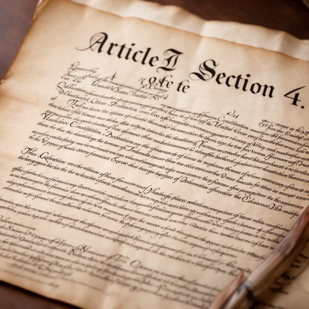 AI-generated illustration of Article I, Section 4 of the United States Constitution